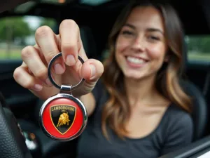 Lamborghini Support Porte-clés Alliage Style Moderne